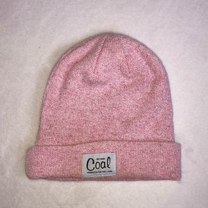 Coal Headwear Pink Knit Cuffed Beanie with Logo